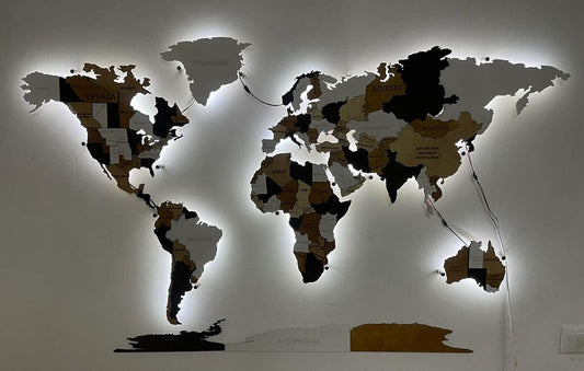 Багатошарова карта світу колір "Ферреро"