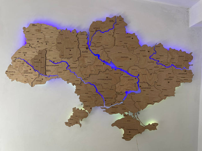 Карти України з підсвіткою