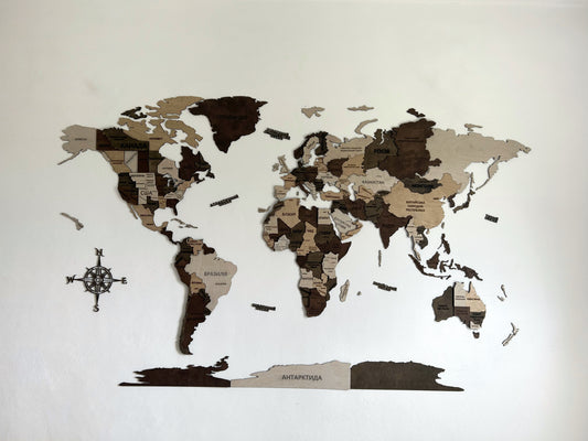 Багатошарова карта світу колір "Класичний контраст"